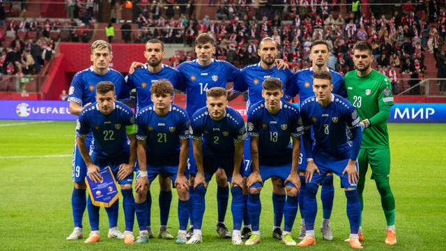 Naționala Moldovei a coborât trei poziții în Clasamentul FIFA
