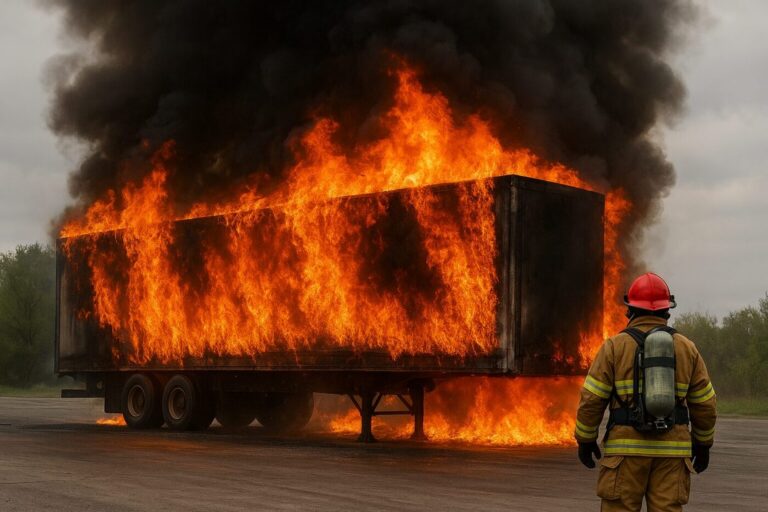 Un TIR plin cu cabluri a luat foc în nordul țării. Patru echipaje de pompieri au intervenit, la Bălți