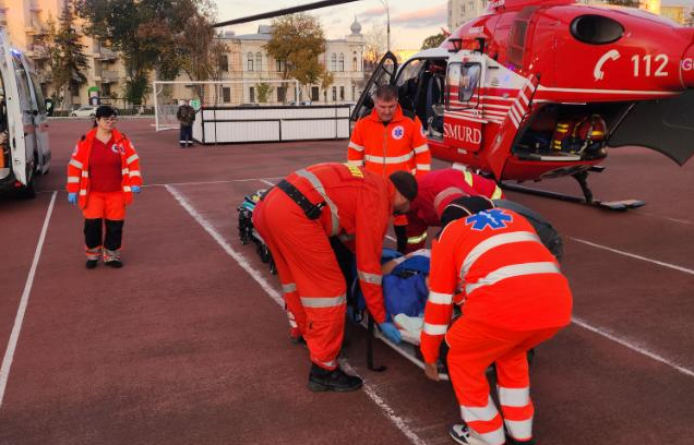 O nouă intervenție aero-medicală SMURD pe direcția Iași – Chișinău
