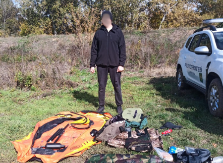 Un ucrainean prins de patrula Poliției de Frontieră în timp ce traversa Nistru