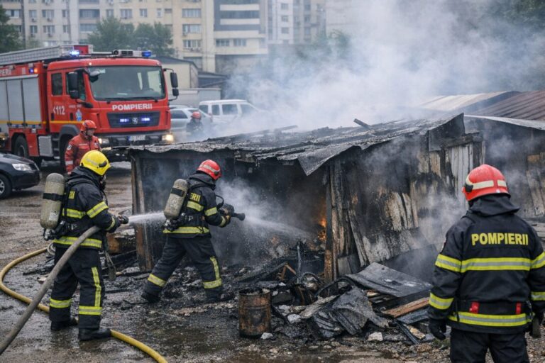 Pensionar rănit într-un incendiu produs într-o parcare din Chișinău