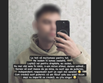 Tânăr militar din Florești, în stare critică după ce ar fi încercat să se sinucidă. A lăsat un mesaj de adio pe Instagram