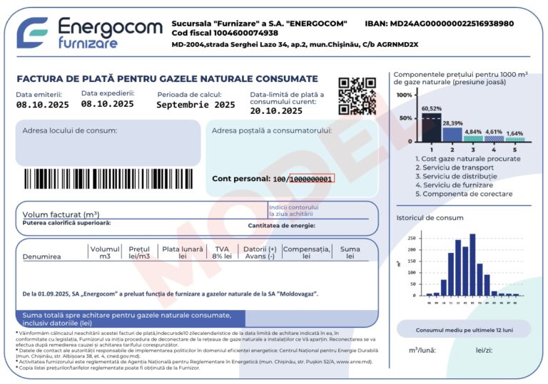 Facturile la gaz pentru februarie vor fi împărțite în două. Ce tarif va fi achitat