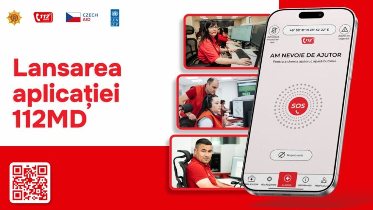 Cetățenii vor putea solicita ajutor de urgență mai rapid. A fost lansată aplicația 112MD