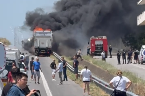 (video) Explozie în regiunea Salonic, Grecia chiar în preajma unei stații PECO. Pompierii și ambulanța la fața locului
