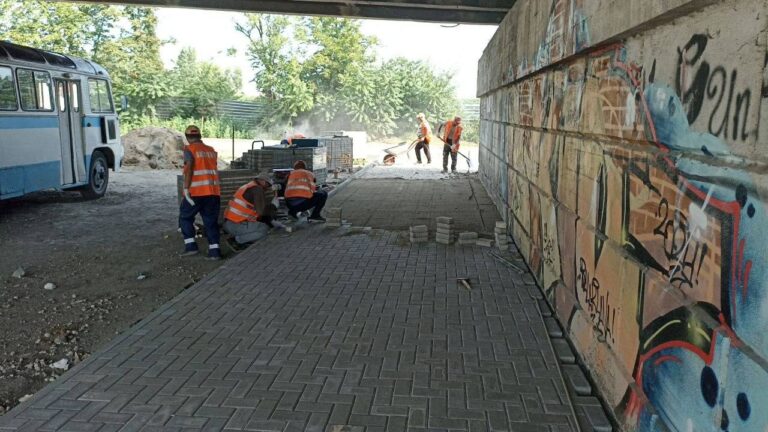 (foto) O nouă cale de acces sub podul rutier din str. Ismail este amenajată