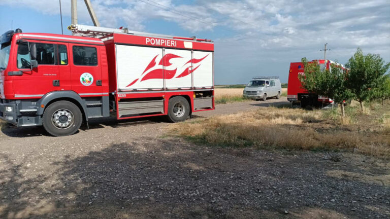 (foto) Incendiu puternic în sudul țării. Peste 7 hectare de grâu distruse la Ștefan Vodă